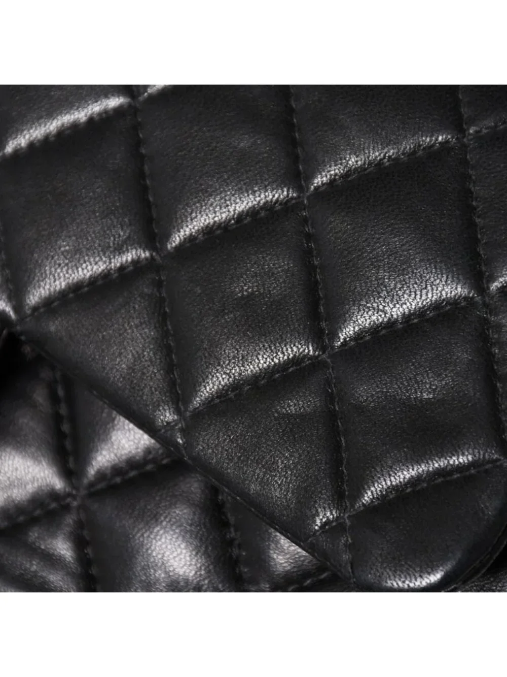 Chanel Quilted 23 Double Flap Chain Shoulder Bag CC Logo Lambskin Black
